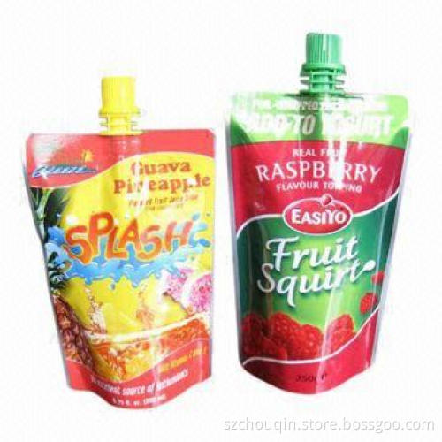 Spout Bag for Liquid, Water, Beverage, Juice and Drink, Various Colors and Designs Accepted